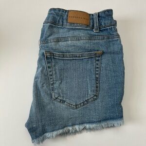 Distressed Aeropostale DenimShorts with Lace Accents- size 4